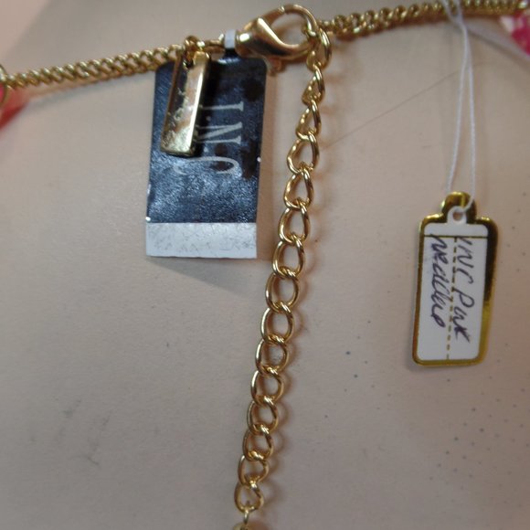 BNWT Inc Pink & Clear Acrylic Links Necklace Adj 20" - Picture 5 of 12